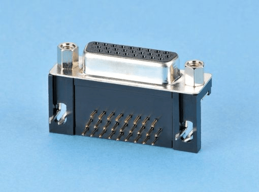 Female Pcb Mounted DB26 socket Plug 26P Gold plated 90° connector
